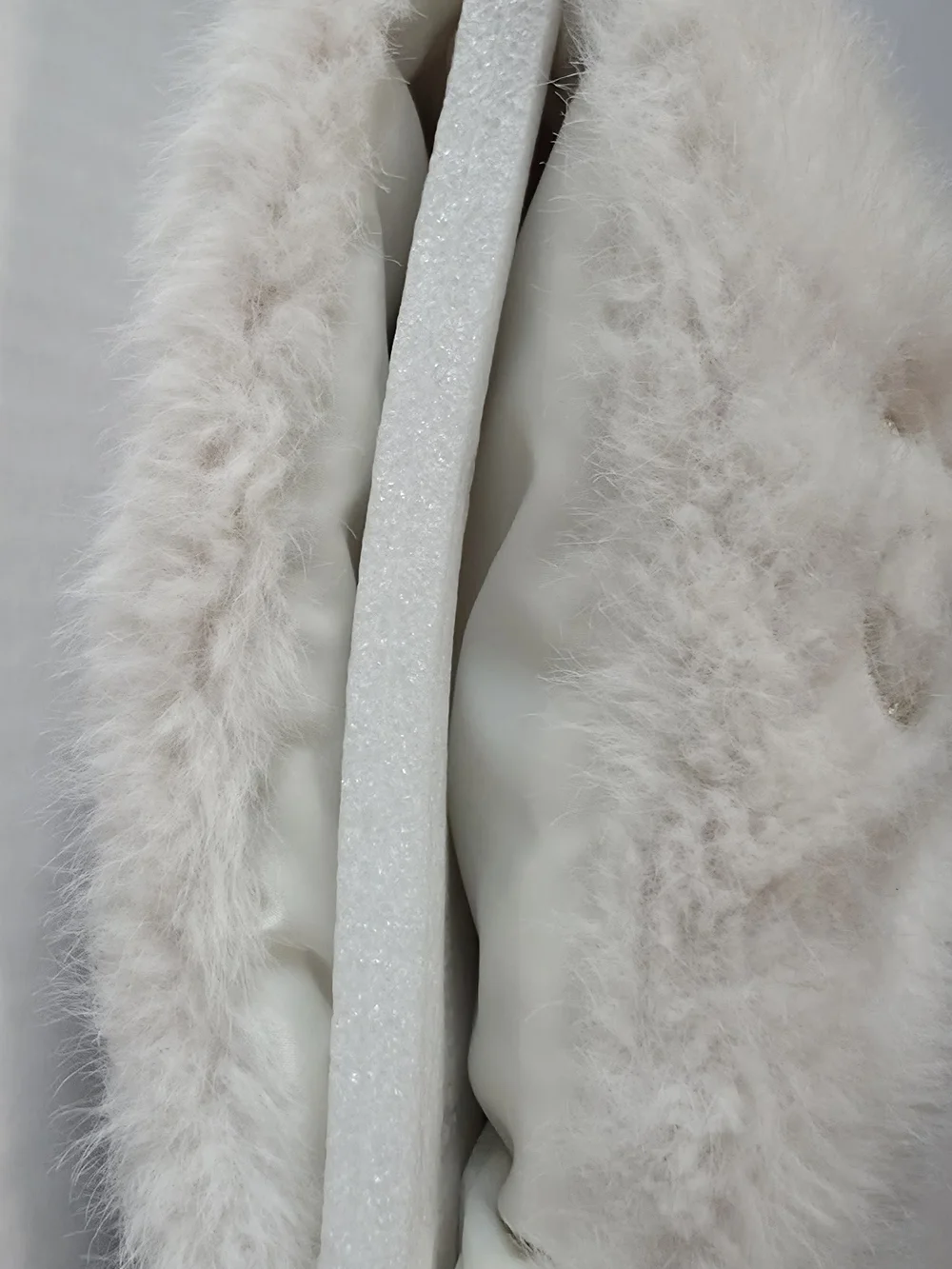 Victoria’s Secret W/ Gold Embroidered Faux Fur Christmas Stocking NWT